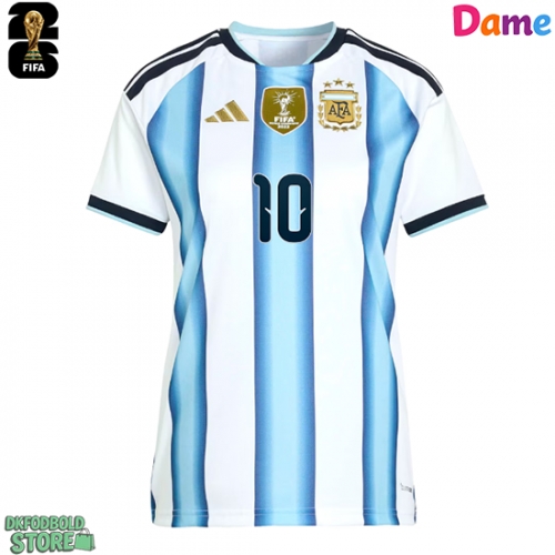 Argentina Lionel Messi #10 Replika Hjemmebanetrøje Dame VM 2026 Kortærmet